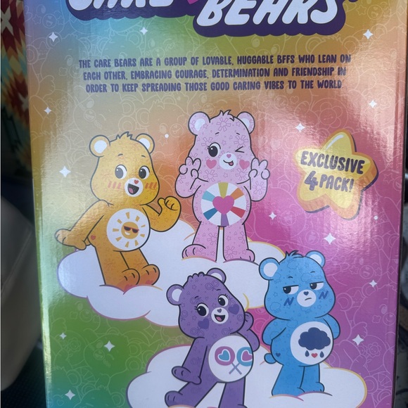 Care Bears Exclusive Plush Set - Pink, Yellow, Blue, Purple - Picture 4 of 4